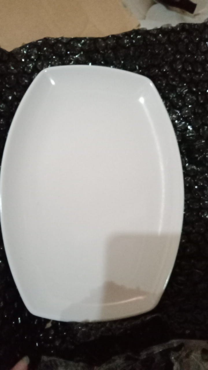 3 Pcs Piring Melamin Bentuk Daun Unika M6908 (uk.kecil) - Hijau