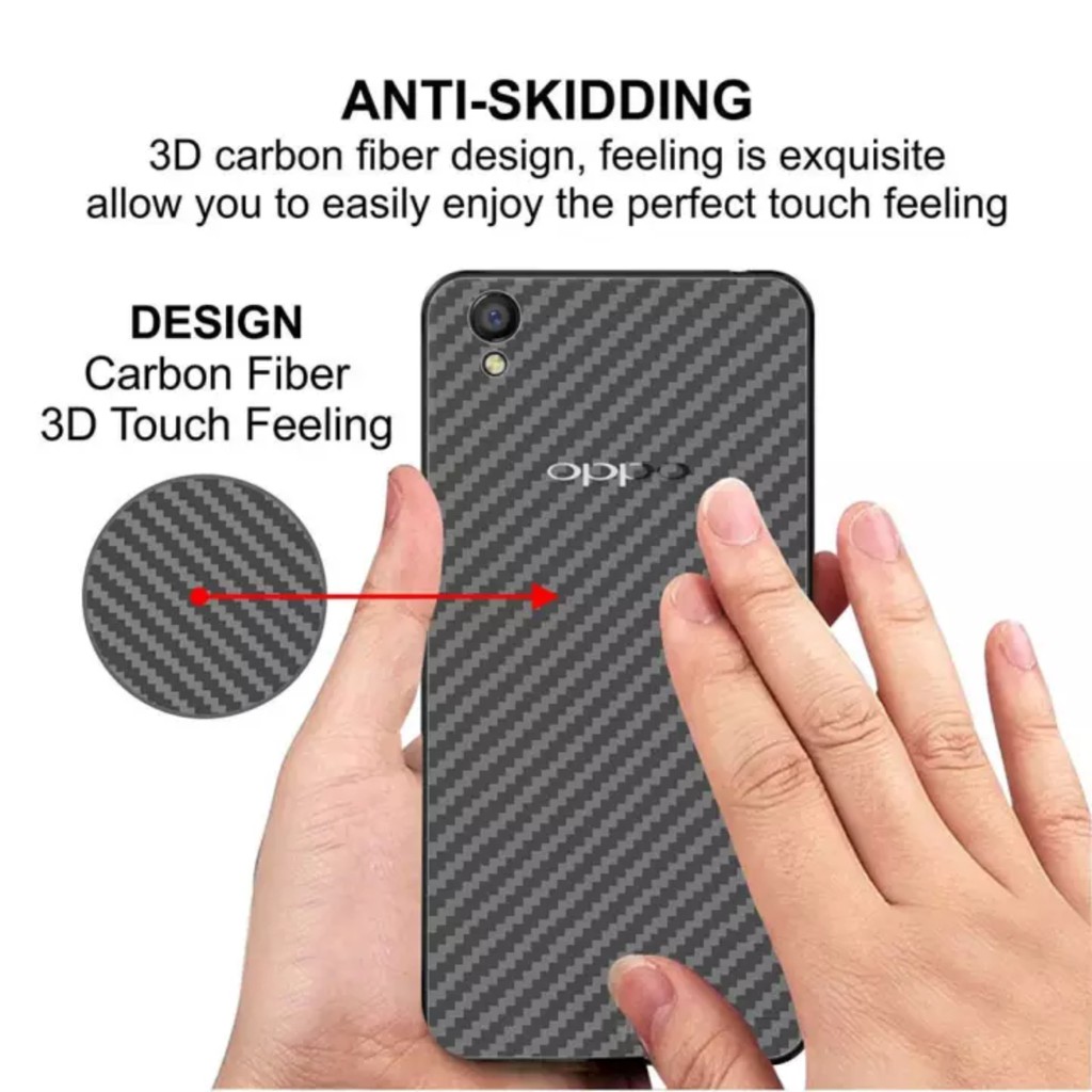 Carbon Garskin for Oppo F1 A35 Premium 3D Carbon Back Skin Anti Gores Belakang