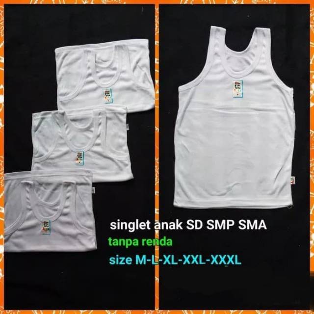 SHAKA | Singlet KATUN 100 % salur anak TK SD SMP SMA SAMPAI REMAJA BACA DESKRIPSI