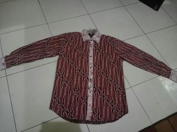 Promo Kemeja Batik Semi Sutra Lengan Panjang Ukuran M L Xl  Semoga Barokah...