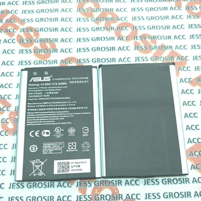 Baterai Original ASUS Zenfone 4 Go New ZE500KG Z00RD Z00ED Kode Battery C11P1428