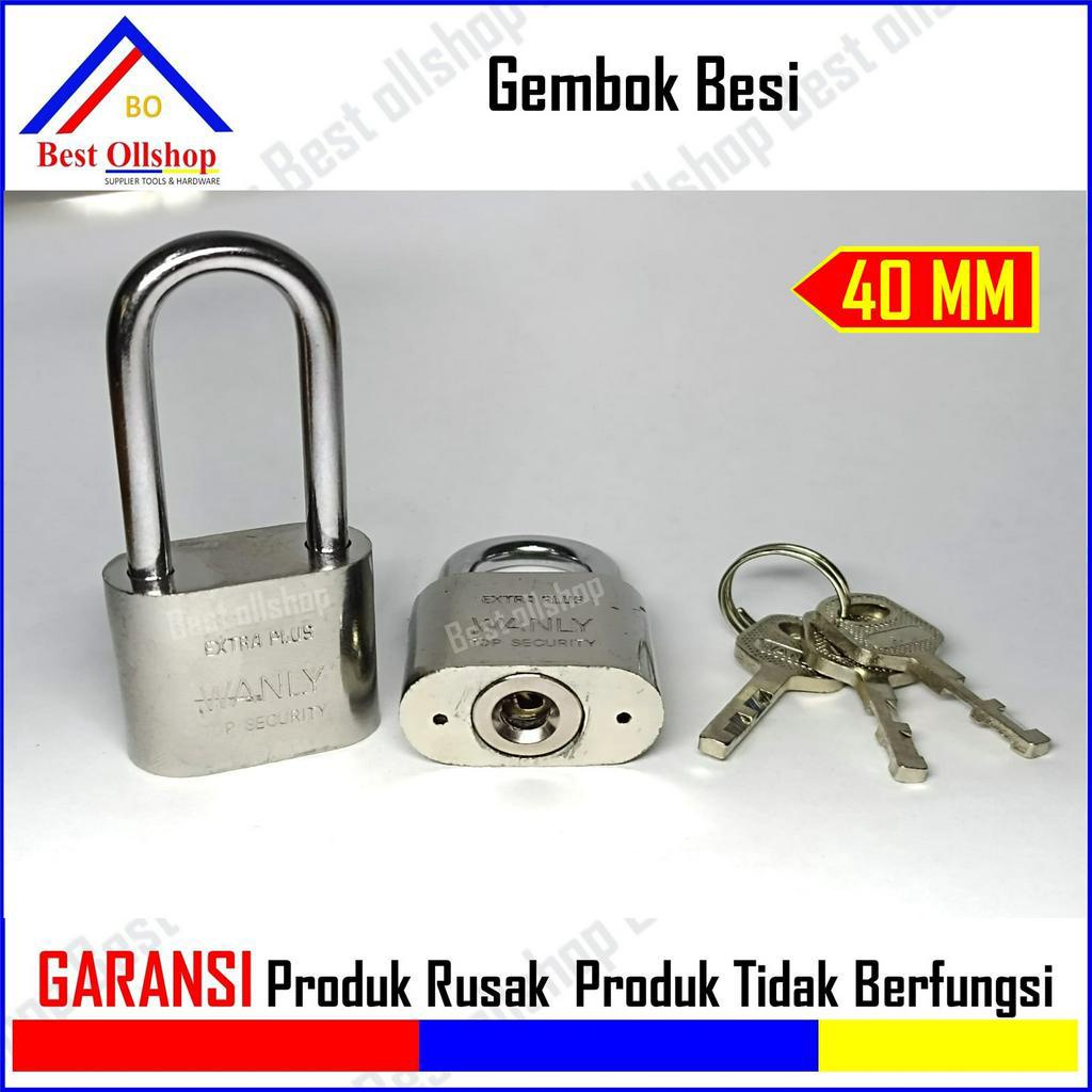 Gembok Leher Pendek dan Panjang 40mm / Gembok Pintu / Gembok Lemari