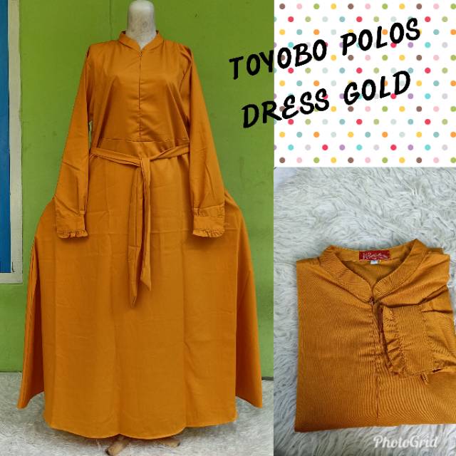 Gamis toyobo polos size S M L XL