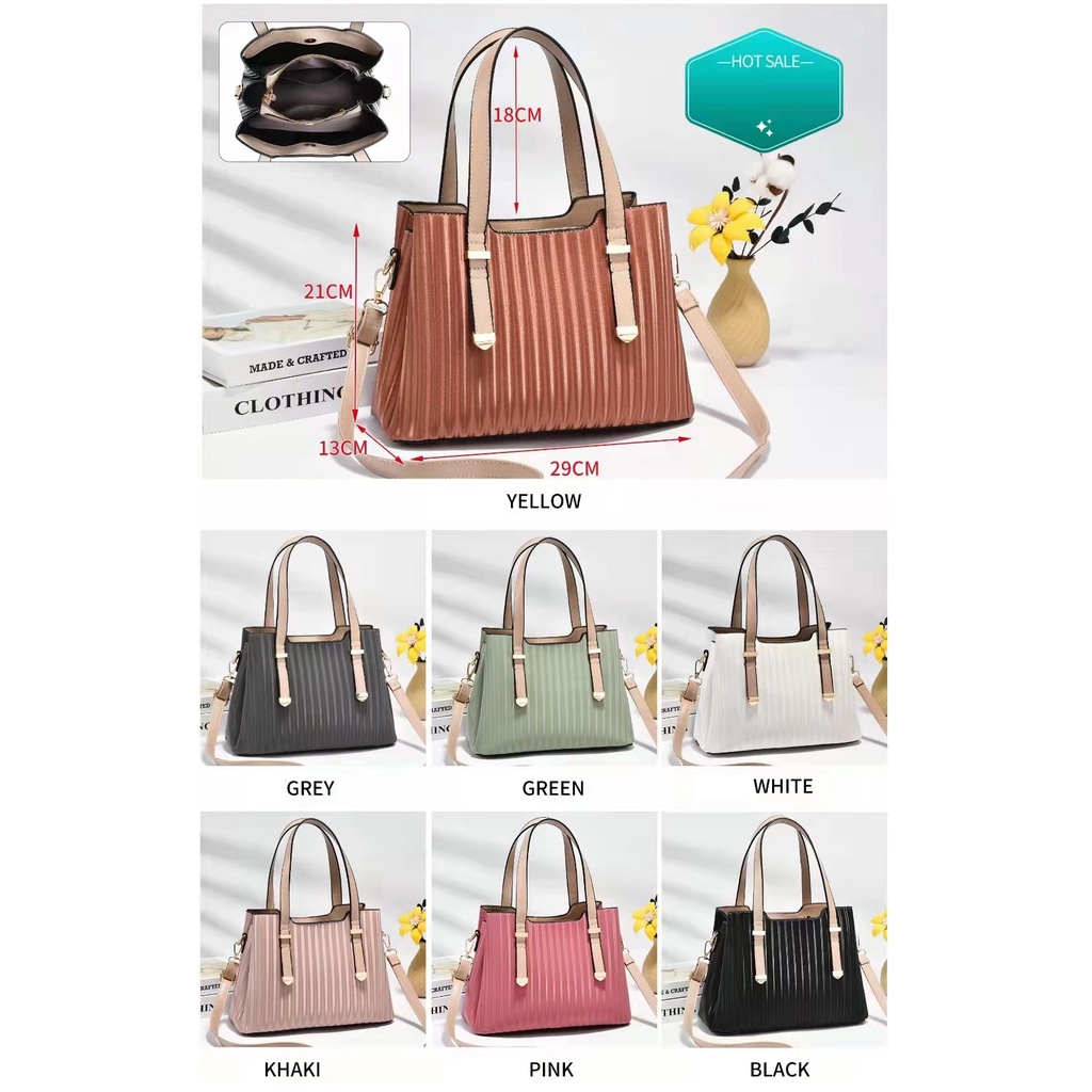 9151 TAS WANITA IMPORT SLEMPANG HANDBAG [1KG 2PC] PERFECT CORNER