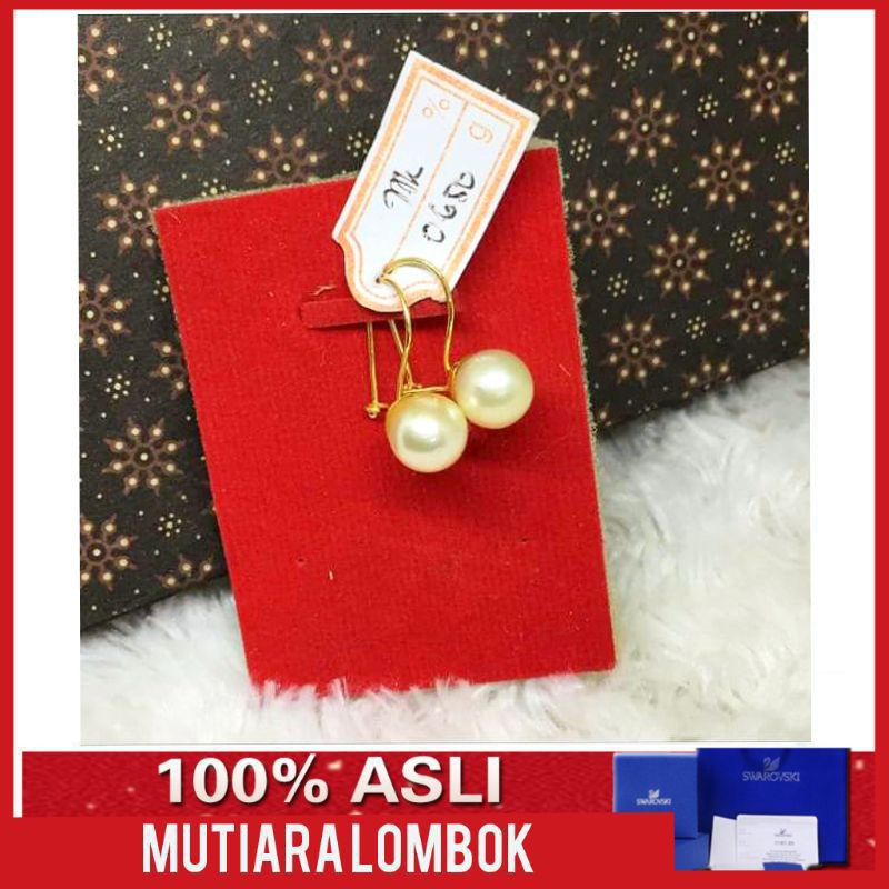 anting emas asli mutiara laut lombok asli jewellery anting emas mutiara perhiasan anting emas wanita