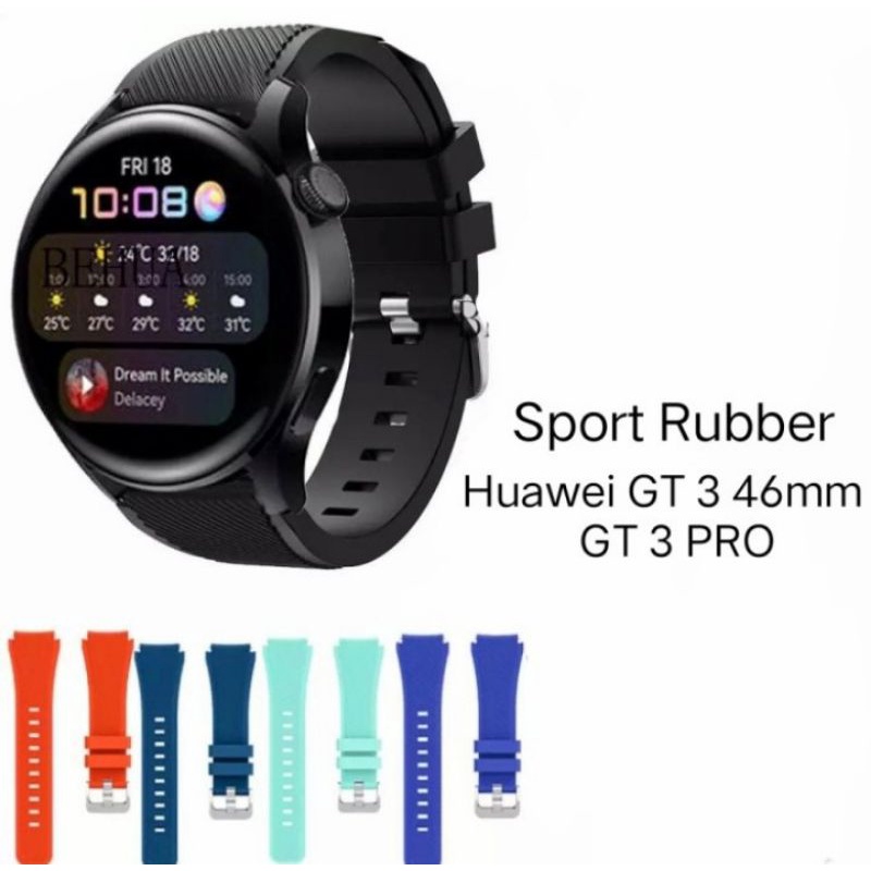 STRAP TALI JAM TANGAN - FOR HUAWEI WATCH GT3 / GT 3 46MM / PRO - STYLE SPORT SILICONE RUBBER 22MM