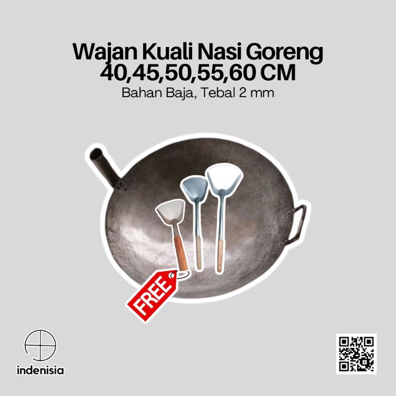 Wajan Nasi Goreng / Wajan Nasi goreng anti Lengket / Kuali Nasi Goreng / Wajan Baja / Wajan Chinese 