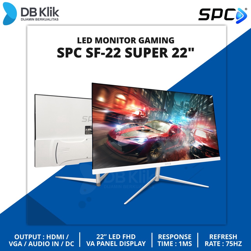 LED Monitor Gaming SPC SF-22 SUPER 22&quot; 75Hz FHD HDMI VGA - SPC SF 22