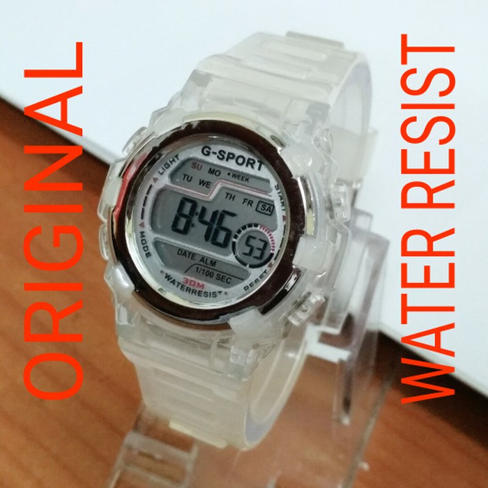 Jam Tangan Pria Wanita Q&Q Transparan (G-Shock Baby-G Skmei Rolex)