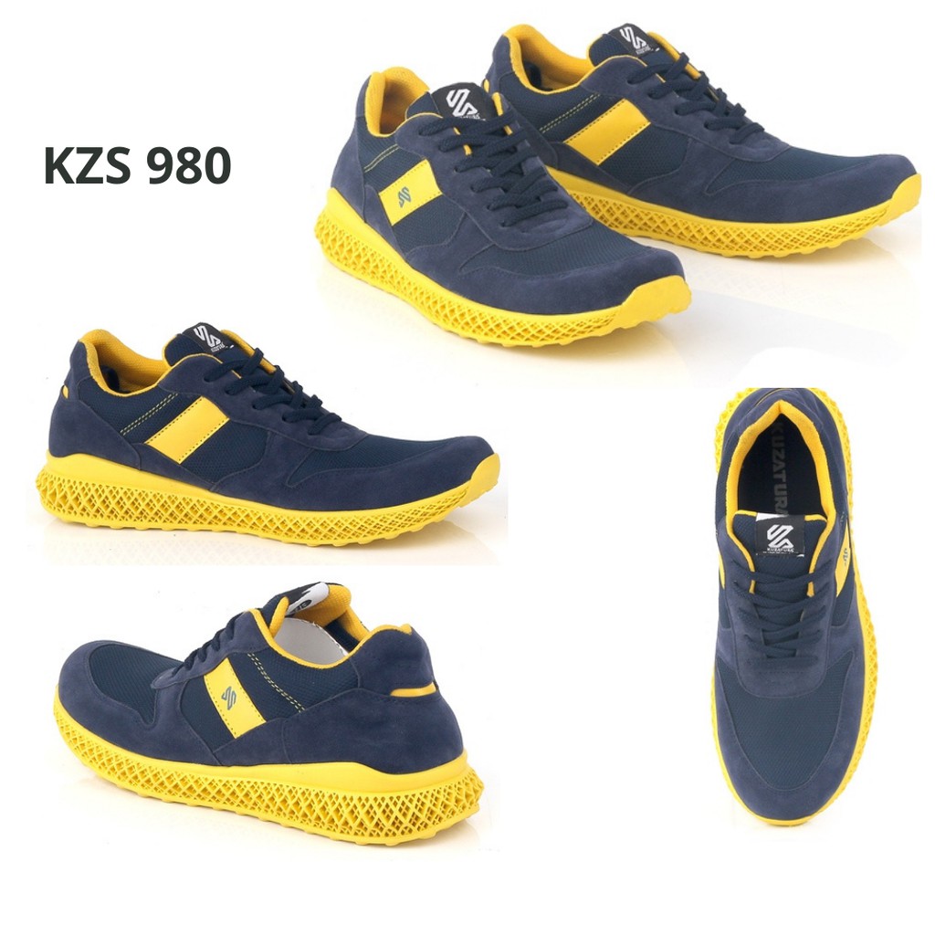 Sepatu Sneakers Kulit Asl Casual Pria Dengan Tali Keren Kuzatura Bandung Original