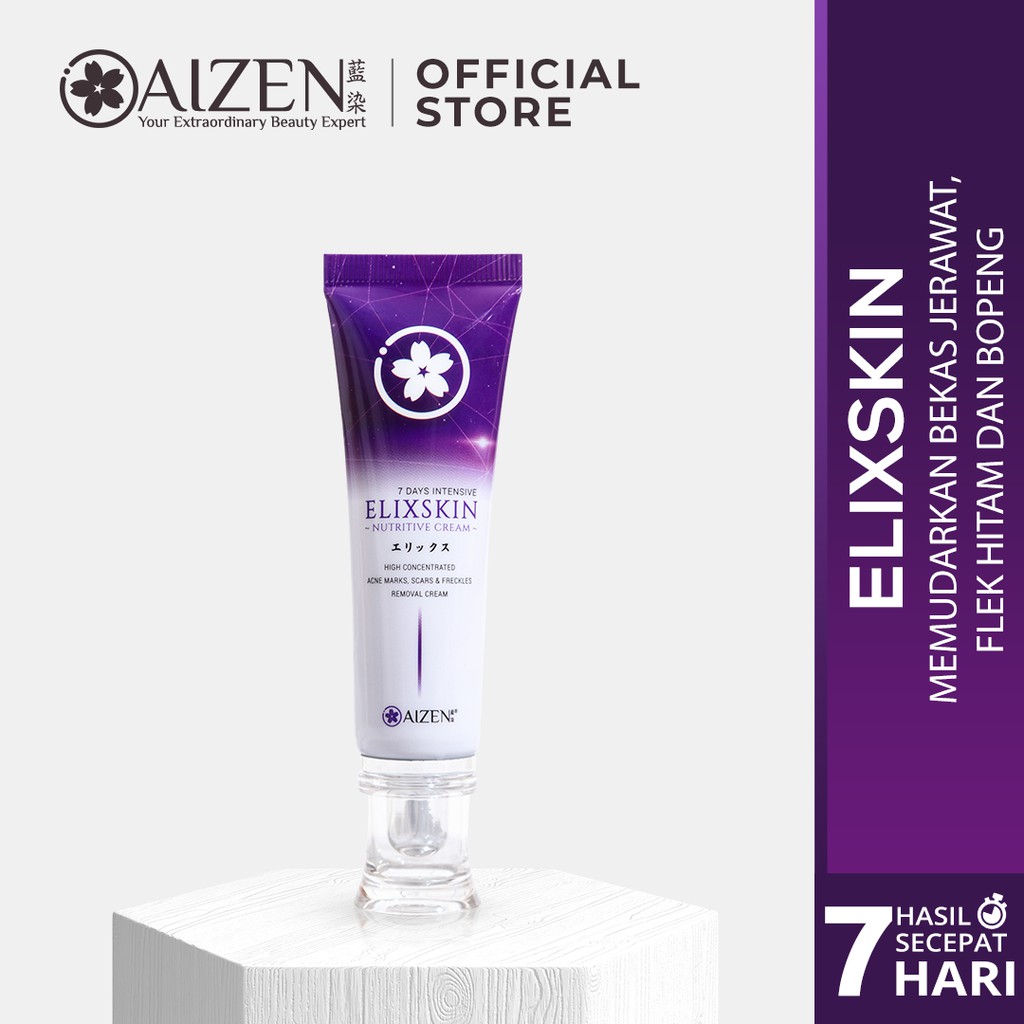 

Aizen Elixskin - Obat Cream Penghilang Bekas Jerawat, Bopeng, Stretchmark, Flek Terbaik