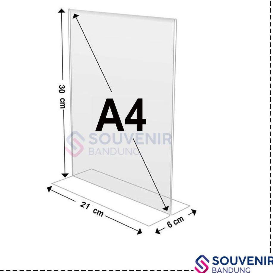 

Best Produk 99TVM Display menu akrilik Standing Acrylic Papan Tempat Meja Minimalis Untuk Brosur ukuran A6 A5 A4 79 Stok Banyak
