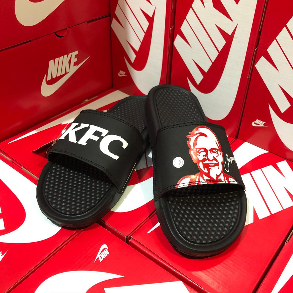 Sandal Sendal Slop Selop Slip On Slide Pria Wanita Cowok Cewek Laki Laki Casual Kekinian Murah NK KFC