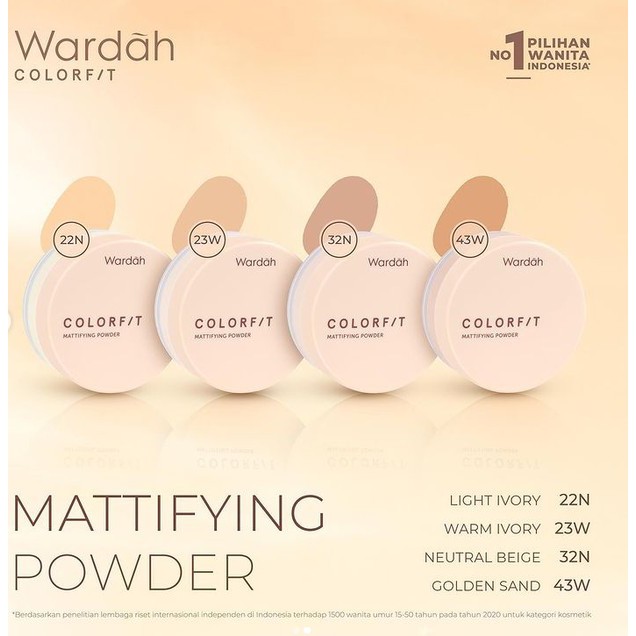 WARDAH COLORFIT MATTIFYING POWDER - Bedak Tabur