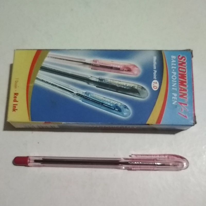 

Pulpen Snowman V-1 warna merah