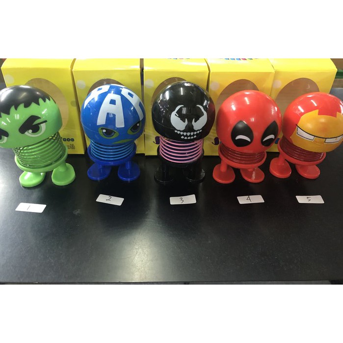 VOM Marvel Avenger Pajangan Mobil Smile - Car Dashboard Spring Doll 0612