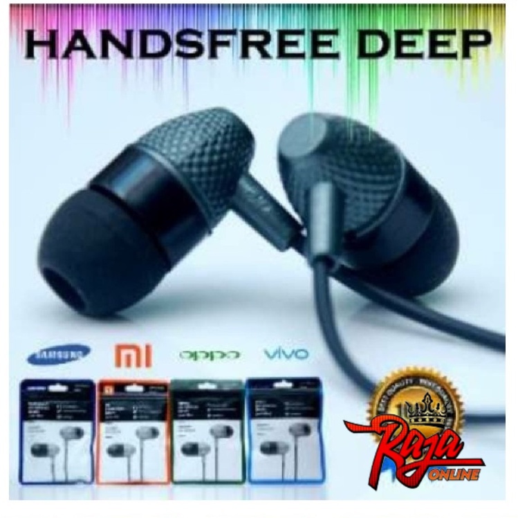 Headset Handsfree Merk Branded Ultra Deep Microphone Bisa Telepon