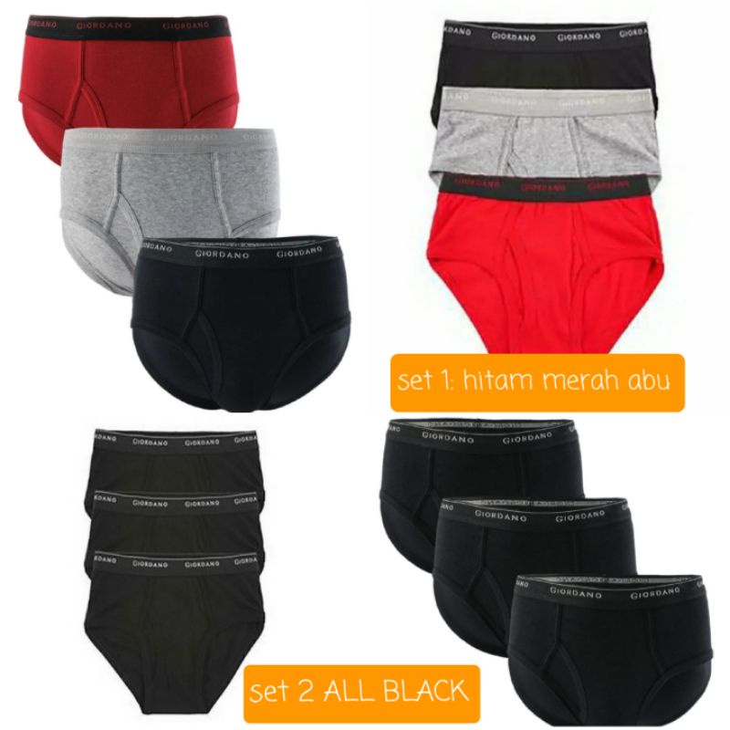 Celana dalam pria Giordano isi 3