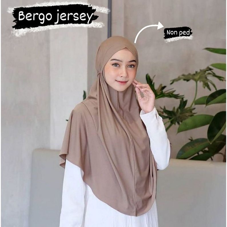 HIJAB BERGO JERSEY TALI / HIJAB BERGO TALI / HIJAB INSTAN