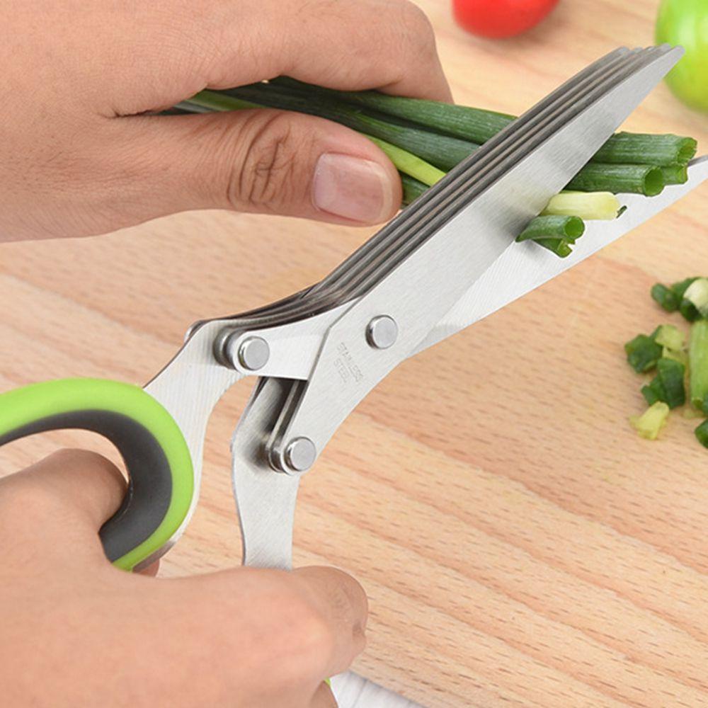 [Elegan] Gunting Dapur Stainless Steel Alat Masak Pemotong Bawang Laver Rempah Spice Scissor