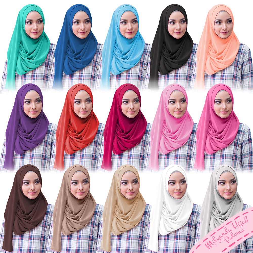 Hijab Instan Paloma Jersey Kerudung Jilbab Syari Pashmina Instan Terbaru 2021