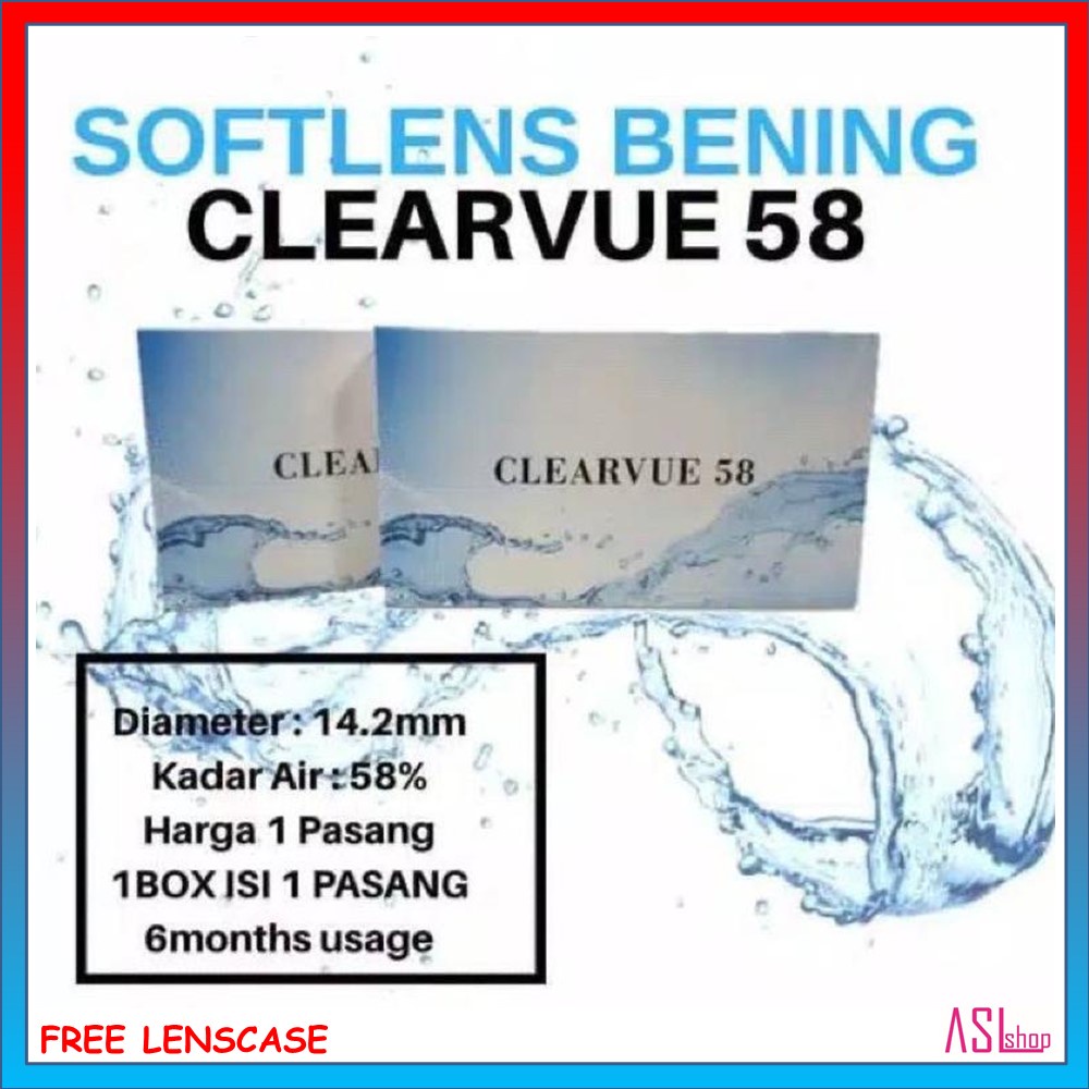 SOFTLENS BENING CLEARVUE 58 (DISPOSABLE / BULANAN)