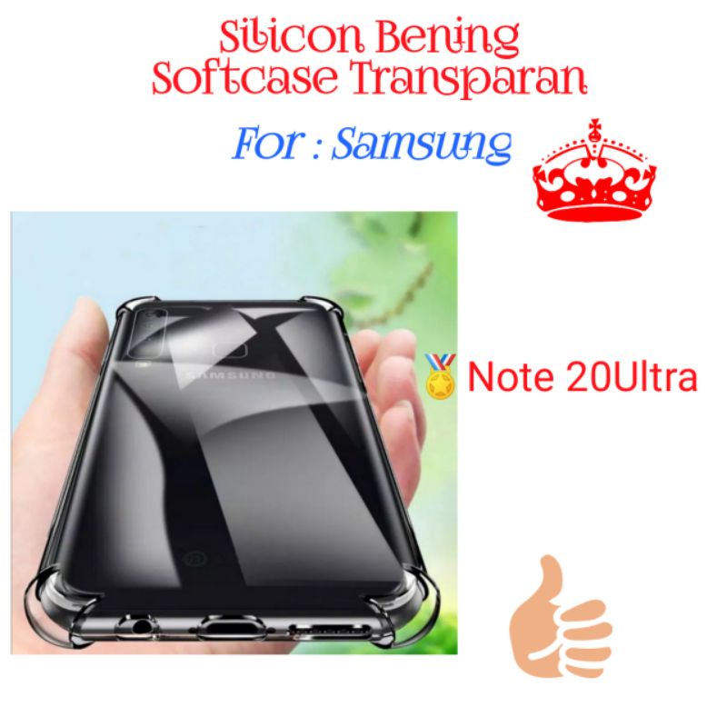 Case Samsung Note 20Ultra 20 Ultra Silicon Softcase Bening Transparan Casing Cover Silikon Clear