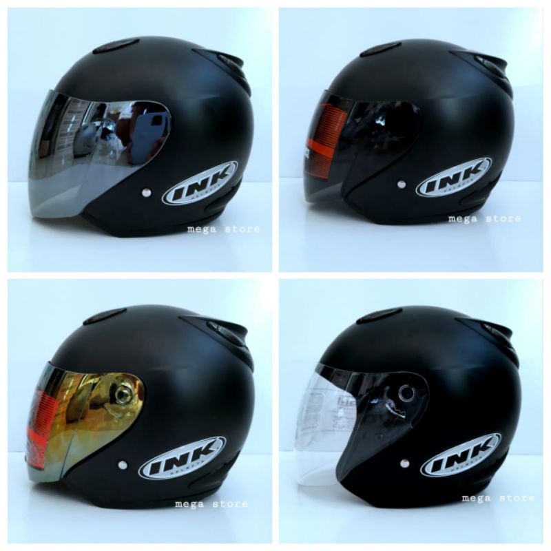 helm ink centro hitam doff grade ori