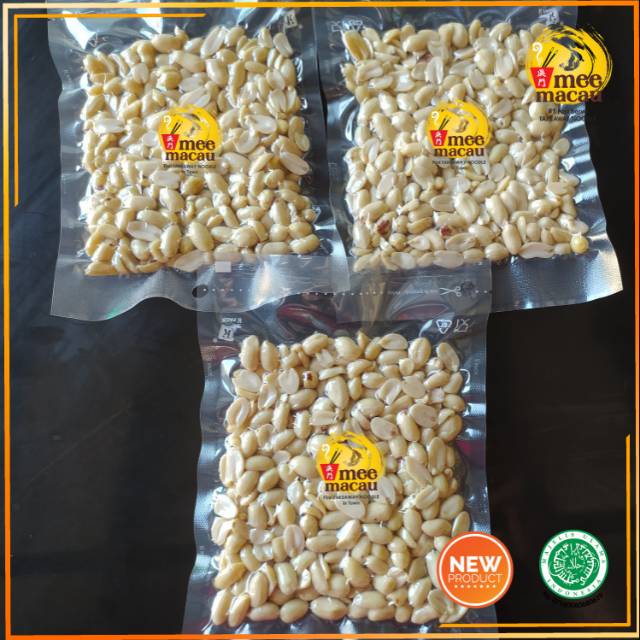 Kacang Tanah Kupas Vacuum | Kacang Tojin Bawang Mpasi Mentah Import Organik | 100 Gram