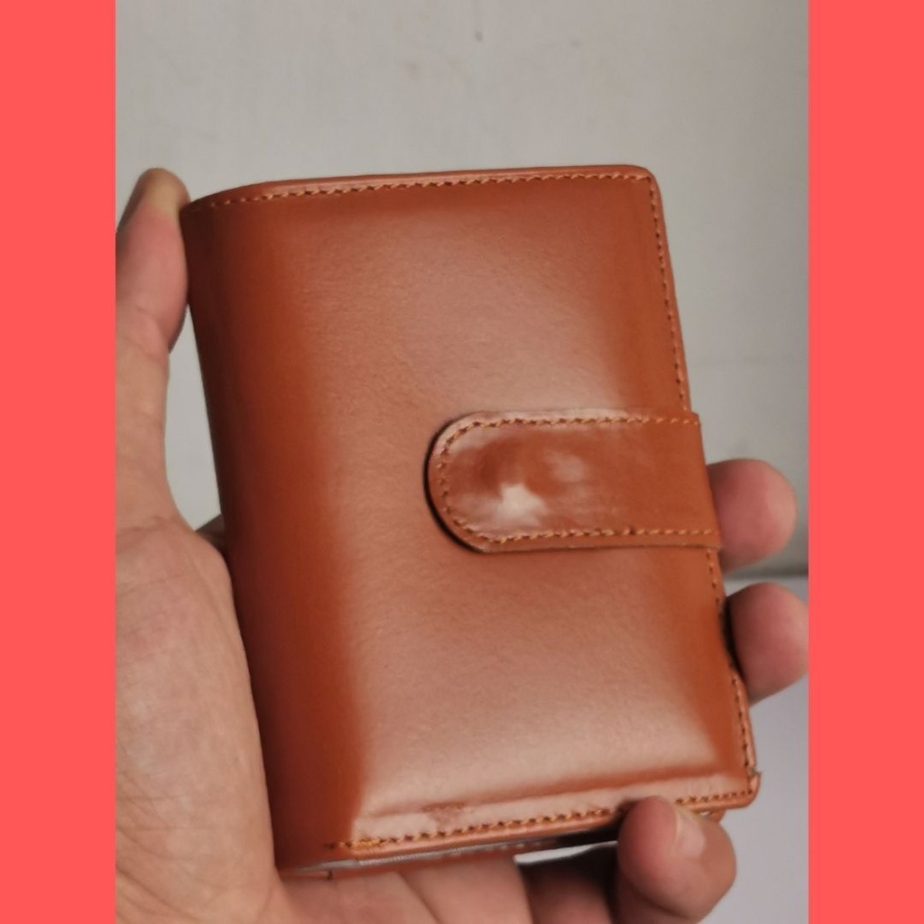 Dompet kartu kulit asli