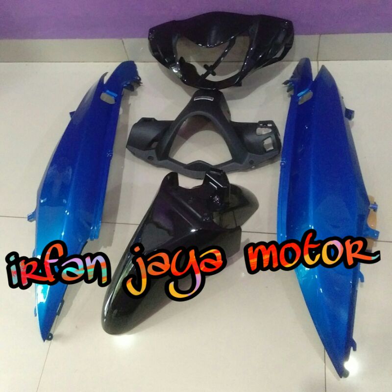 Cover body Satu paket honda Spacy fi Spacy karbu hitam biru