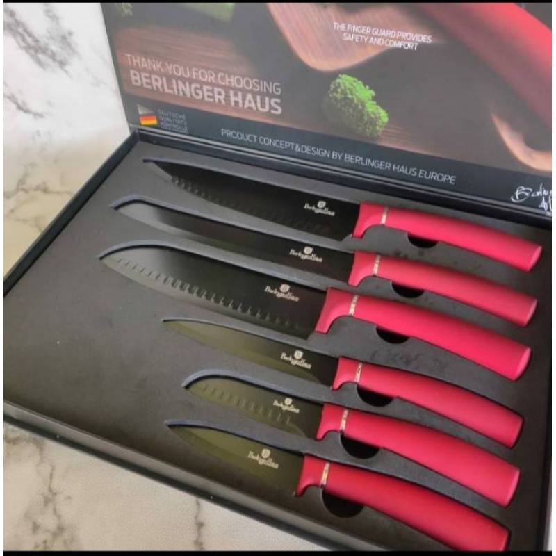 Berlinger Haus 6 pcs Set Pisau Burgundy

