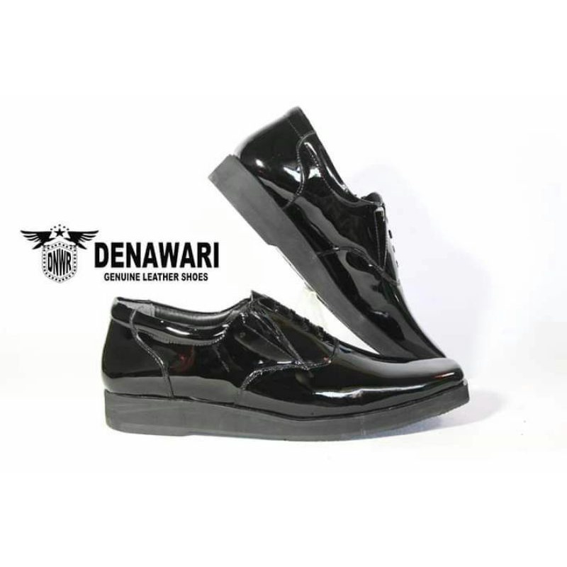 Denawari Sepatu PDH Pendek Flat Kilap