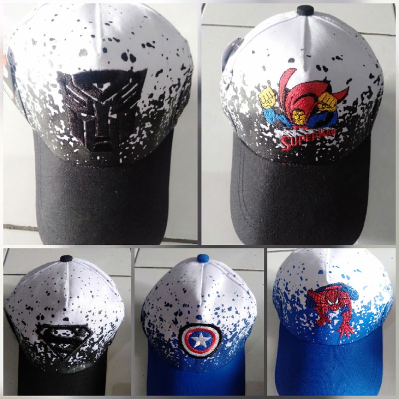 TOPI BASEBALL SUPER HERO TOPI ANAK KARAKTER SUPER HERO