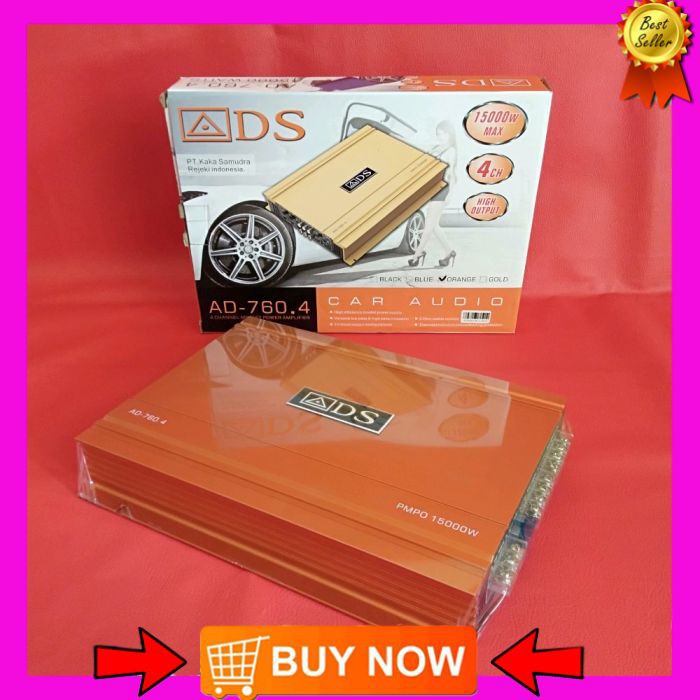Power ADS seri AD-760.4 4chenel 15000what Power Mobil Audio Mobil Murah