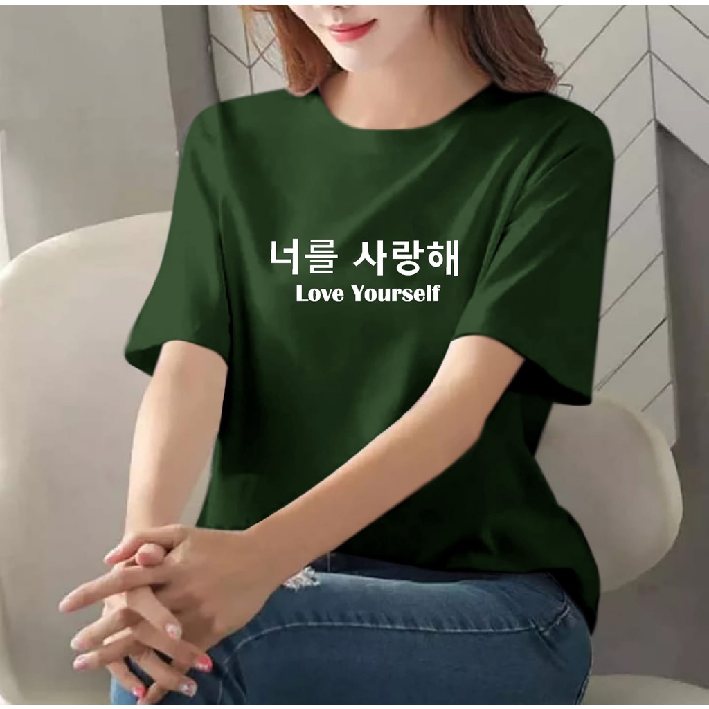 COLLECTION COOLS - BISA COD - BAJU LOVE YOURSELF WANITA LENGAN PENDEK TERBARU-KAOS DISTRO CEWEK KEREN LENGAN PENDEK MASA KINI DAN TERLARISbg