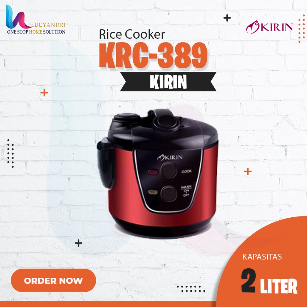 Kirin Krc 389 Ss Rice Cooker Kapasitas 2 Liter / Krc389 Ss / Krc 389Ss