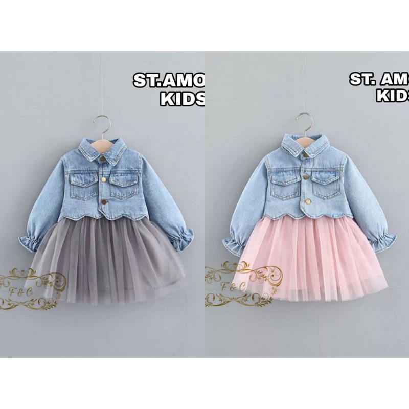 COD✔setelan amora kid 3in1 anak perempuan umur 2-4tahun fg/set rok tutu anak-anak