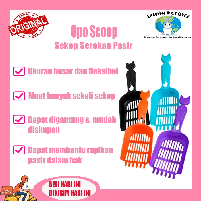 SEKOP SEROKAN PASIR PEMBERSIH KOTORAN KUCING CAT TOILET SCOOP OPO CAT