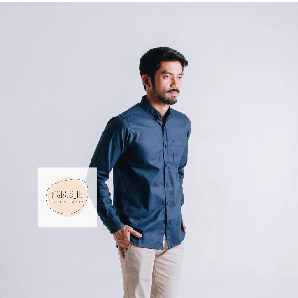 Kemeja Polos Pria Lengan Panjang Kemeja Polos Pria Kemeja Pria Panjang Kemeja Pria Lengan Panjang / 