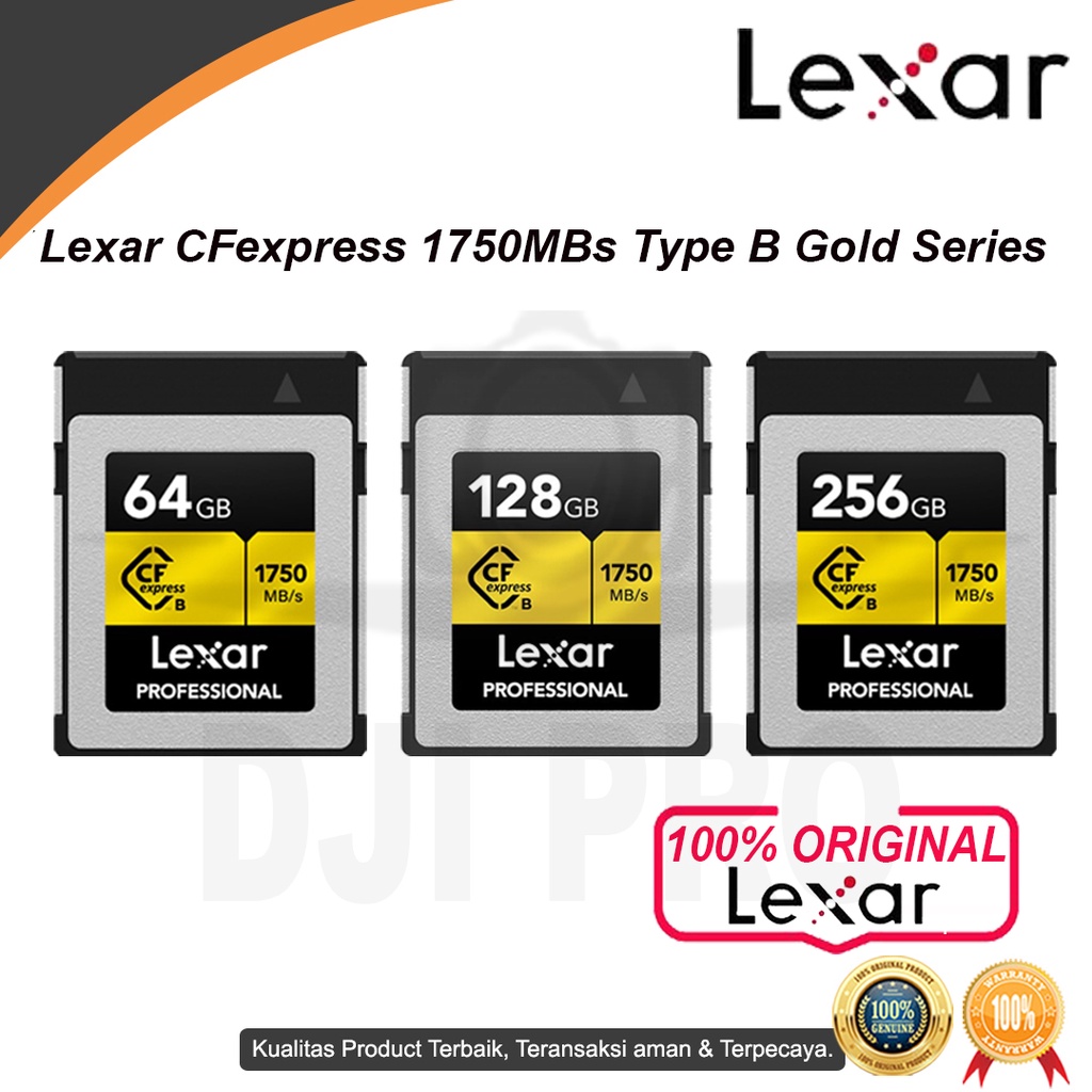 Lexar Professional Memory CF Express Type-B Gold Series 128GB 256GB