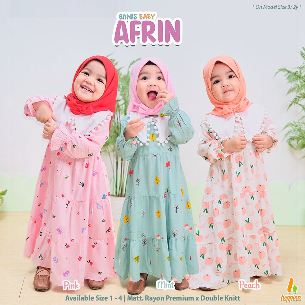 AHZA HEPPIN// GAMIS BAYI BUNGA AFRIN DRESS by AHZA