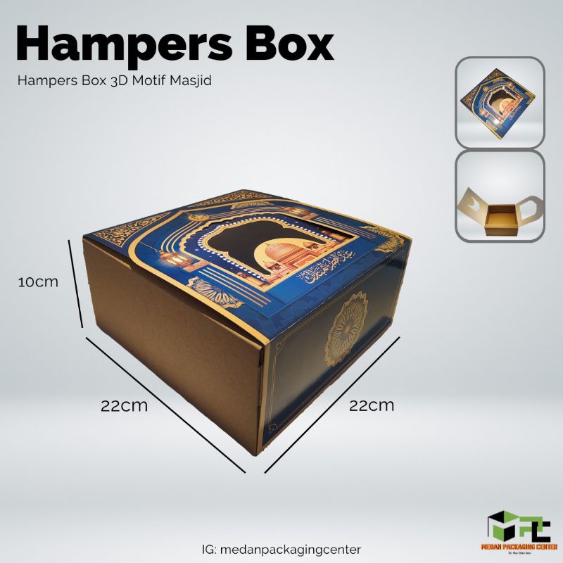 

Cake box motif idul fitri / hampers box / box kado / box toples