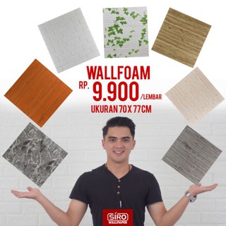  WALLPAPER  FOAM WALLFOAM BATA 3D  KAYU PLAFON  PROMO 70 x 77 