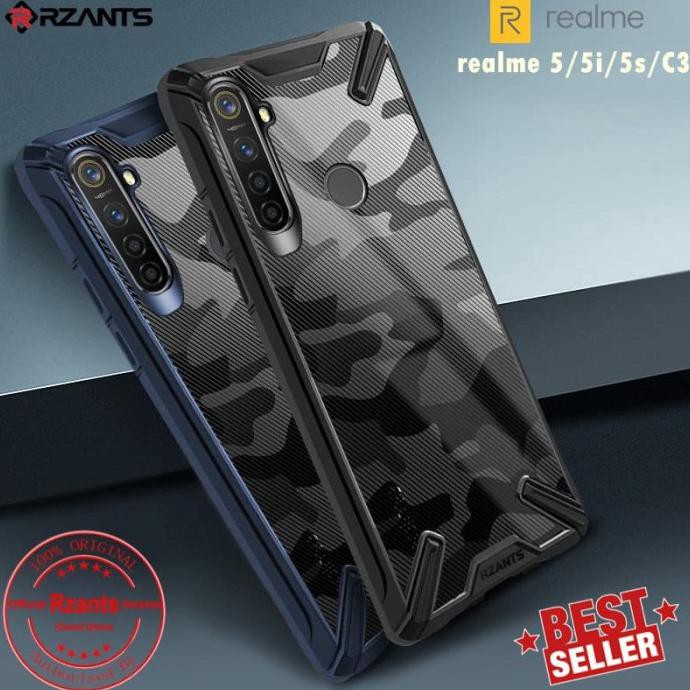 Case Realme 5 5i5s C3 Rzants Army Armor Camouflage Bumper Clear