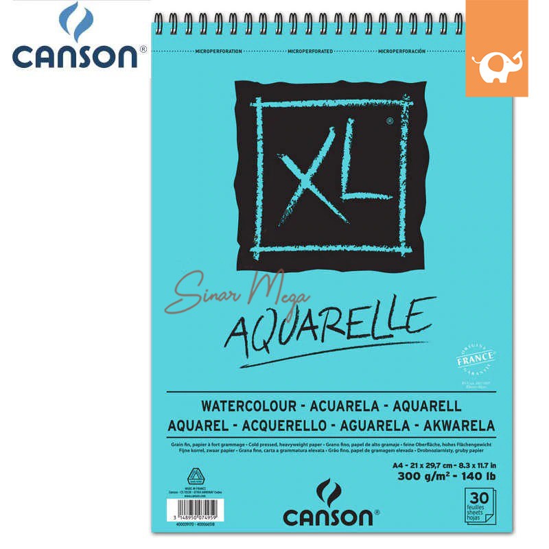 Jual Canson Xl Aquarelle Watercolor Pad Paper A4 300Gsm / Buku Kertas Cat Air Murah Berkualitas Indonesia|Shopee Indonesia