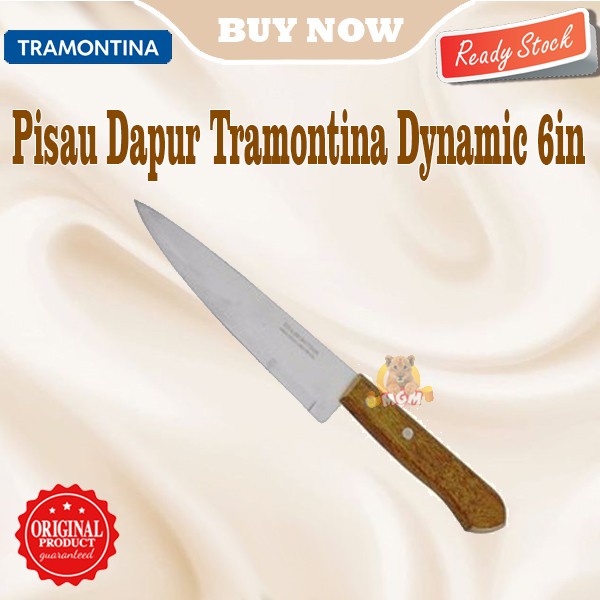 Made in Brazil DYNAMIC Tramontina TAJAM Pisau Dapur 6in gagang kayu