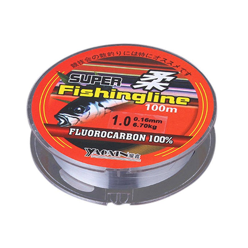 Senar Pancing/ Tali Benang Pancing Bahan Serat Fluorocarbon Kuat Anti Putus Line 4.0 100 meter