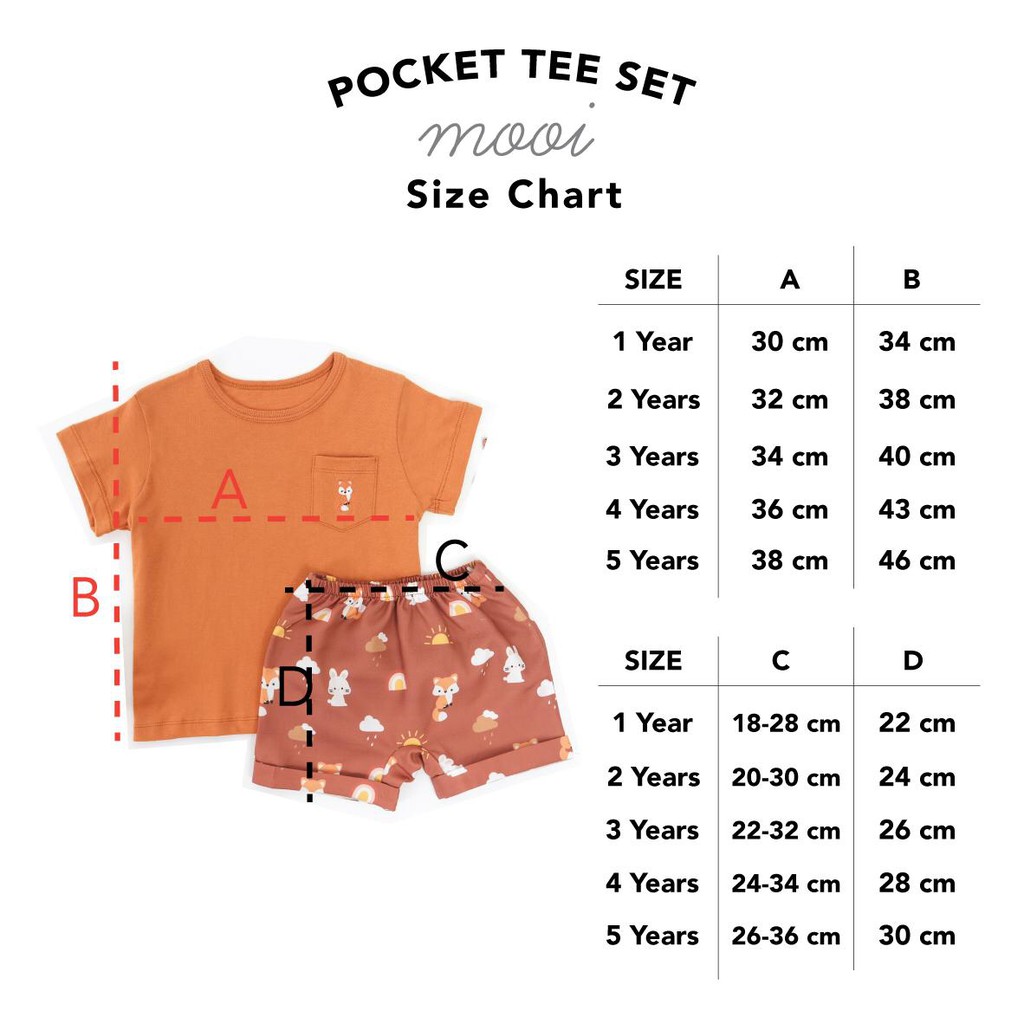 PROMO 7.7 PROMO BAJU LEBARAN MURAH MOOI Pocket Tee Set ( Setelan POCKET TEE MOOI ) - Celana Pendek MOOI  0-5 Tahun