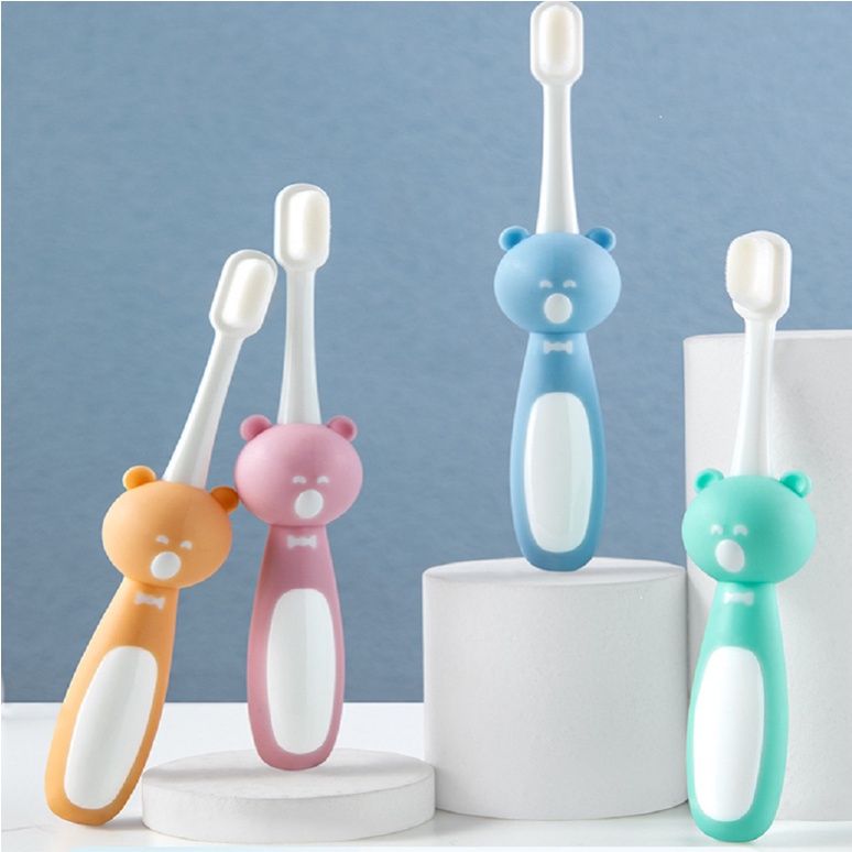 LIGERA Sikat Gigi Bayi / Anak 1-10 Tahun Bulu Lembut Halus Cotton Toothbrush Kartun Kelinci Bunny Gajah Beruang Lucu